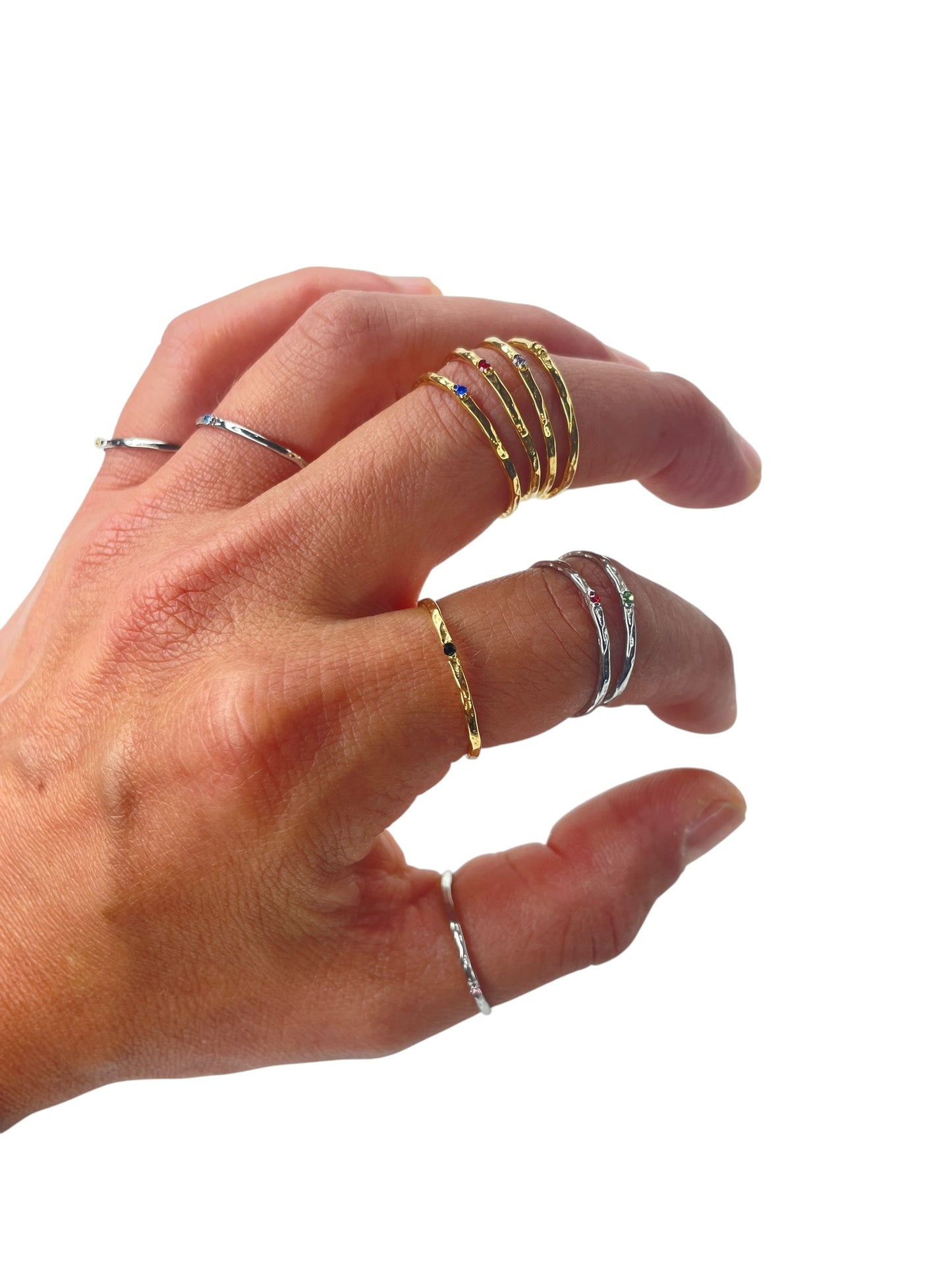Bague martelée color