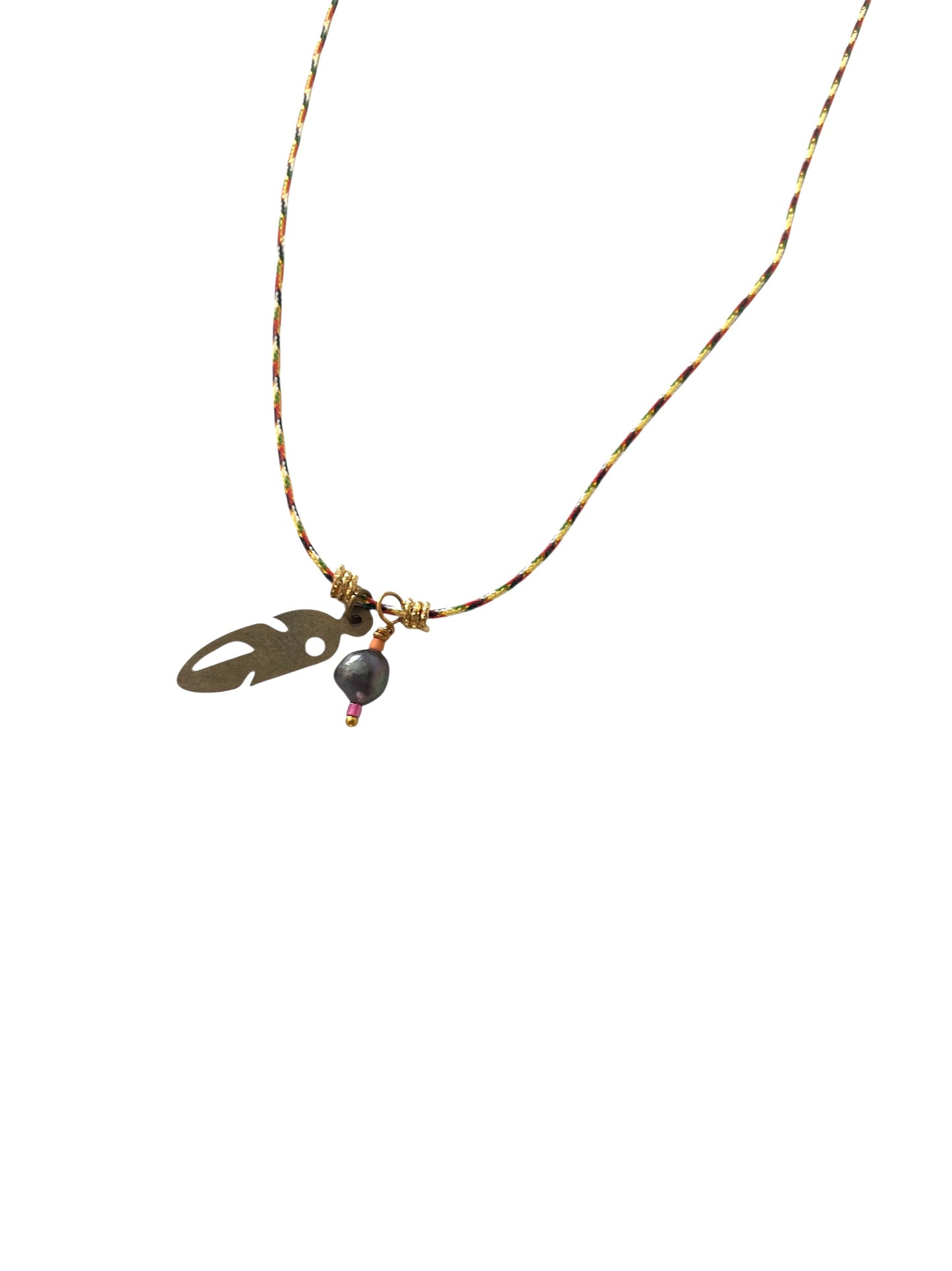 Collier cordon plume