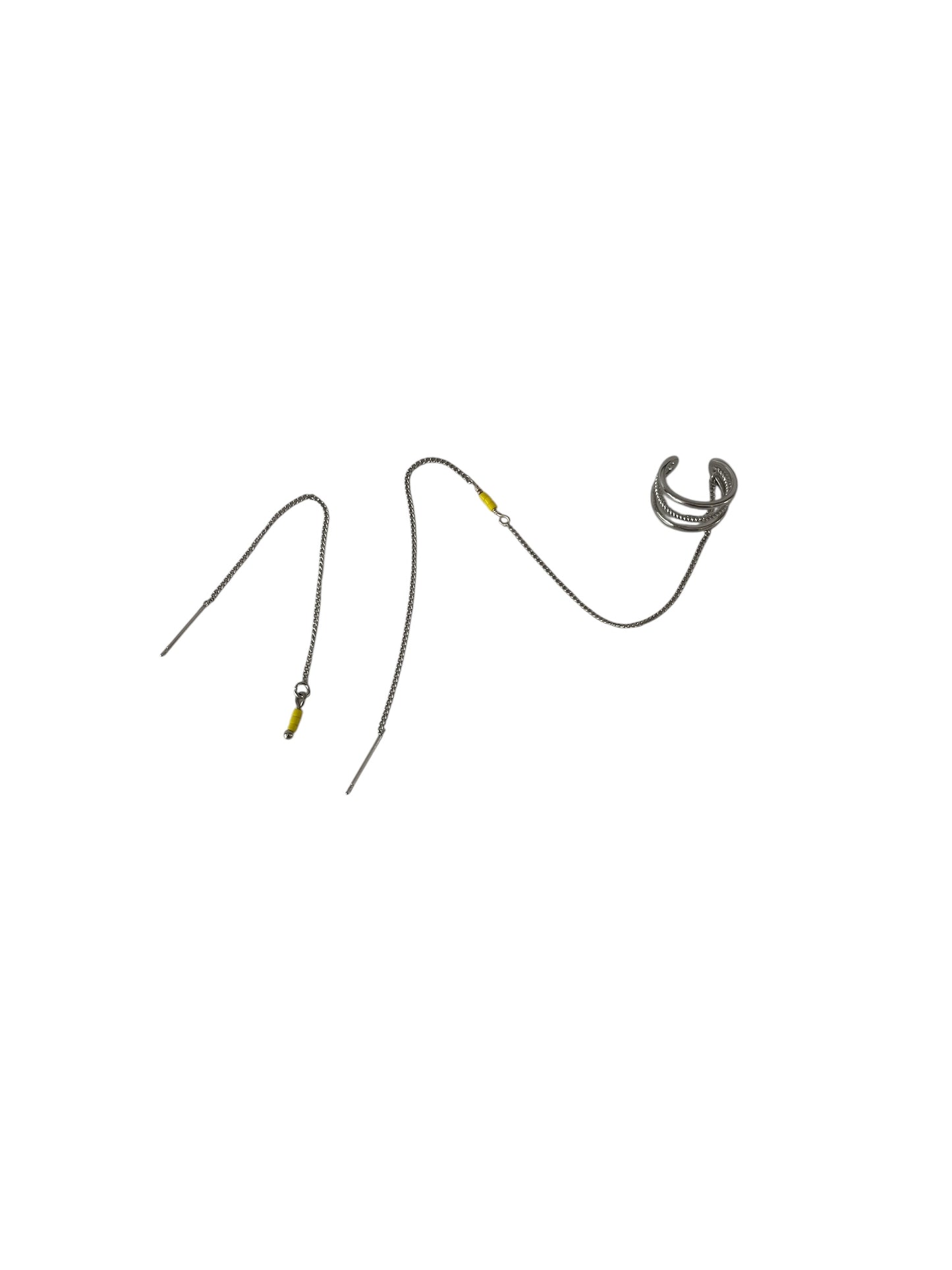 Bague d’oreille set argenté et jaune