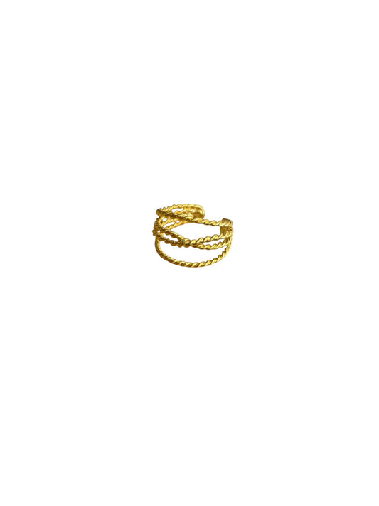 Bague laiton plaqué or mat