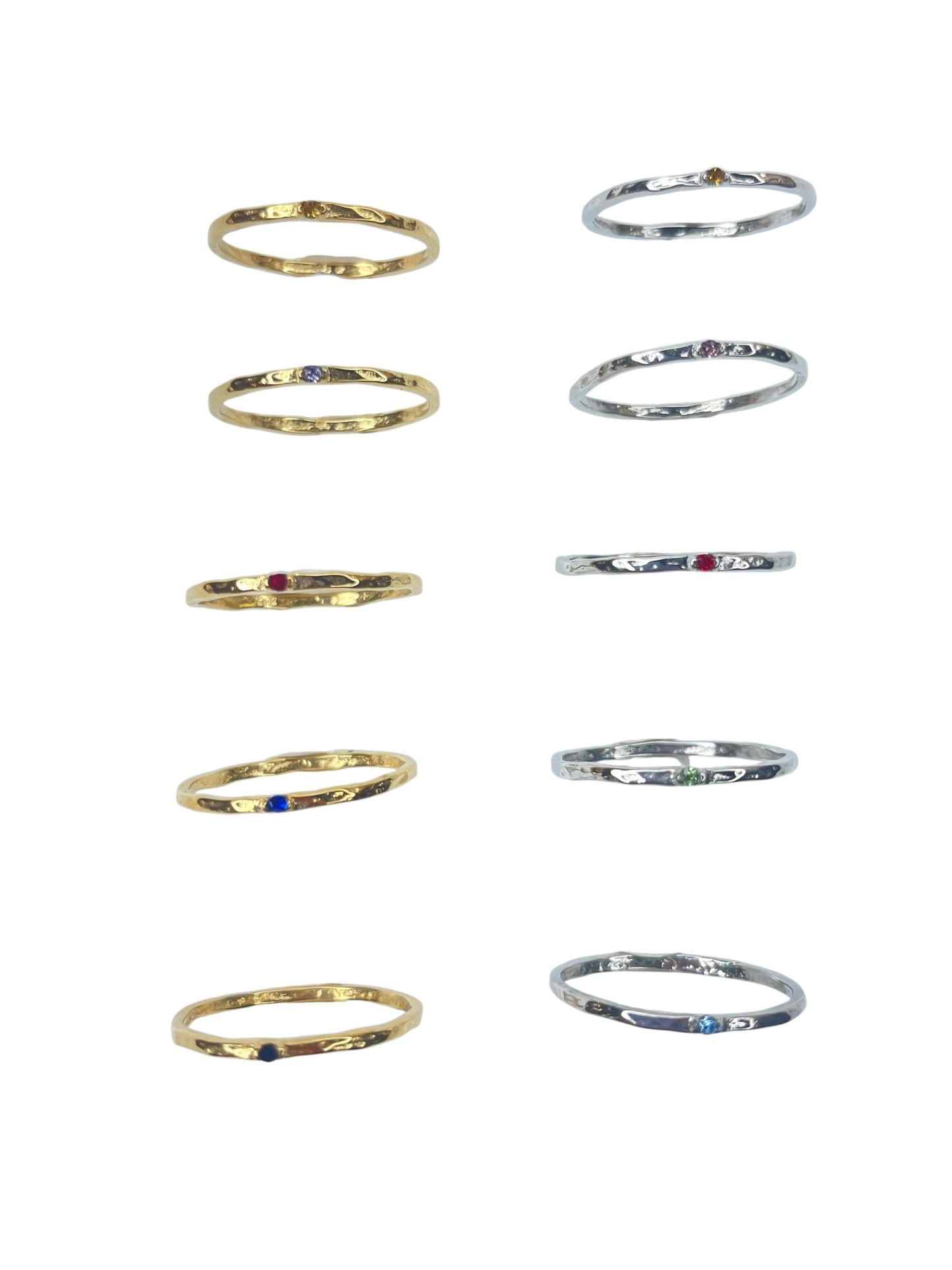 Bague martelée color